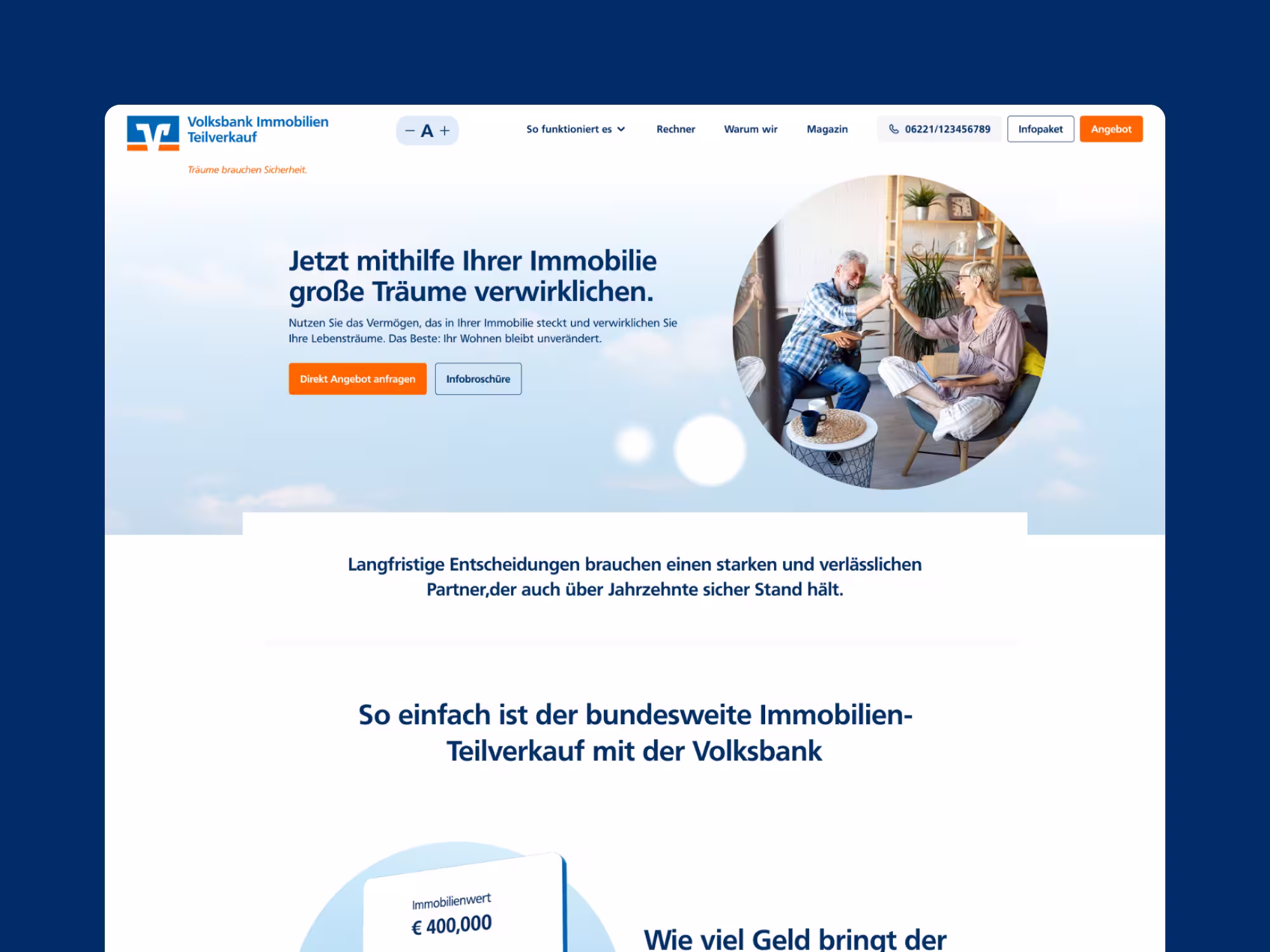 Volksbank Teilverkauf was a full website project developed on HubSpot, including a responsive design system, a custom calculator, and a blog section. The goal was to deliver a scalable and user-friendly platform that reflected the brandâs identity while supporting both functionality and growth.